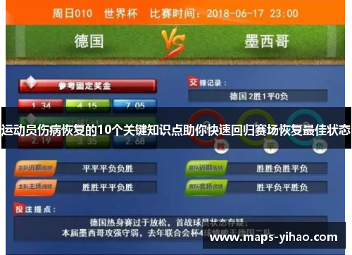 运动员伤病恢复的10个关键知识点助你快速回归赛场恢复最佳状态