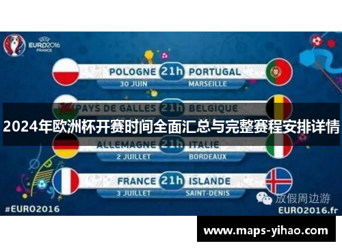 2024年欧洲杯开赛时间全面汇总与完整赛程安排详情